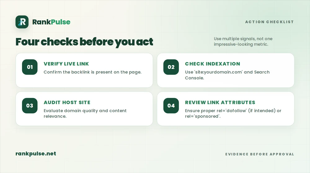 Article verification checklist