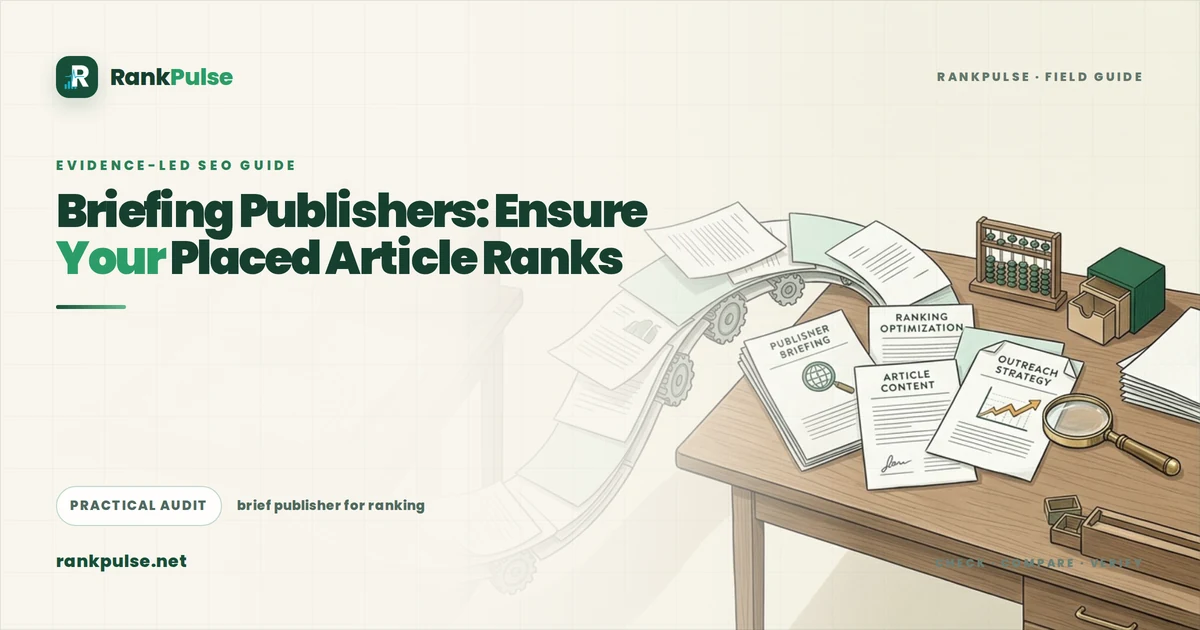 Briefing Publishers: Ensure Your Placed Article Ranks
