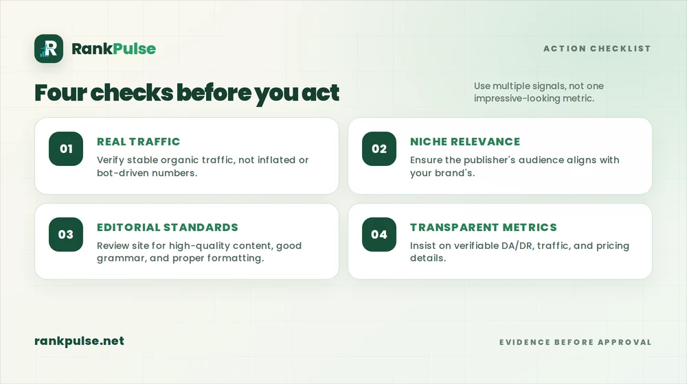 Article verification checklist