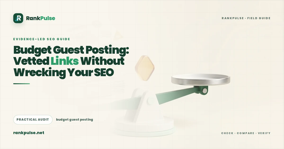 Budget Guest Posting: Vetted Links Without Wrecking Your SEO