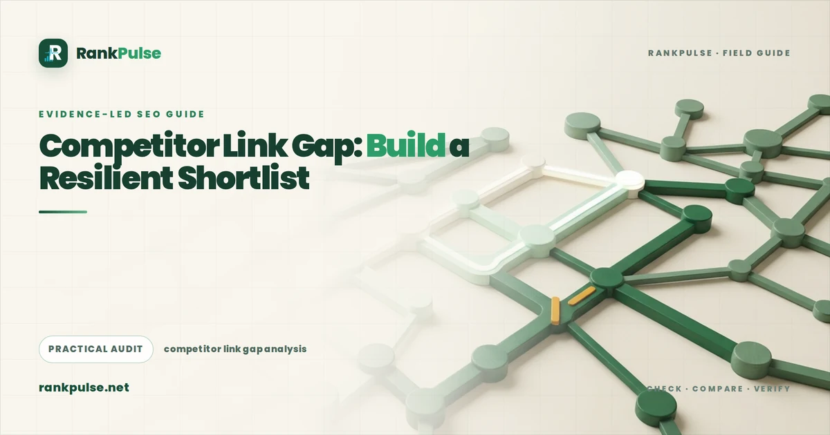 Competitor Link Gap: Build a Resilient Shortlist