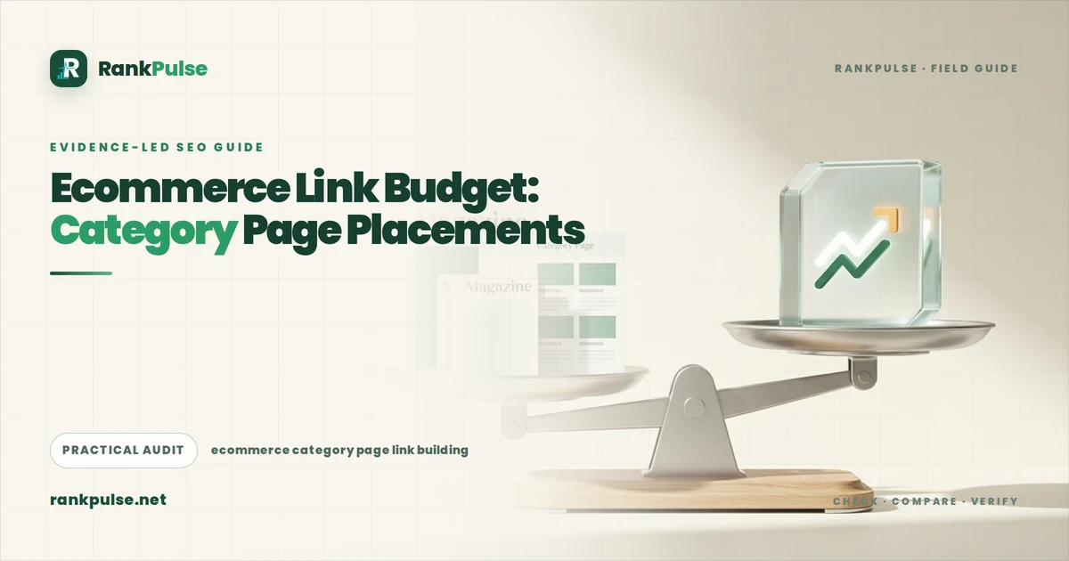 Ecommerce Link Budget: Category Page Placements