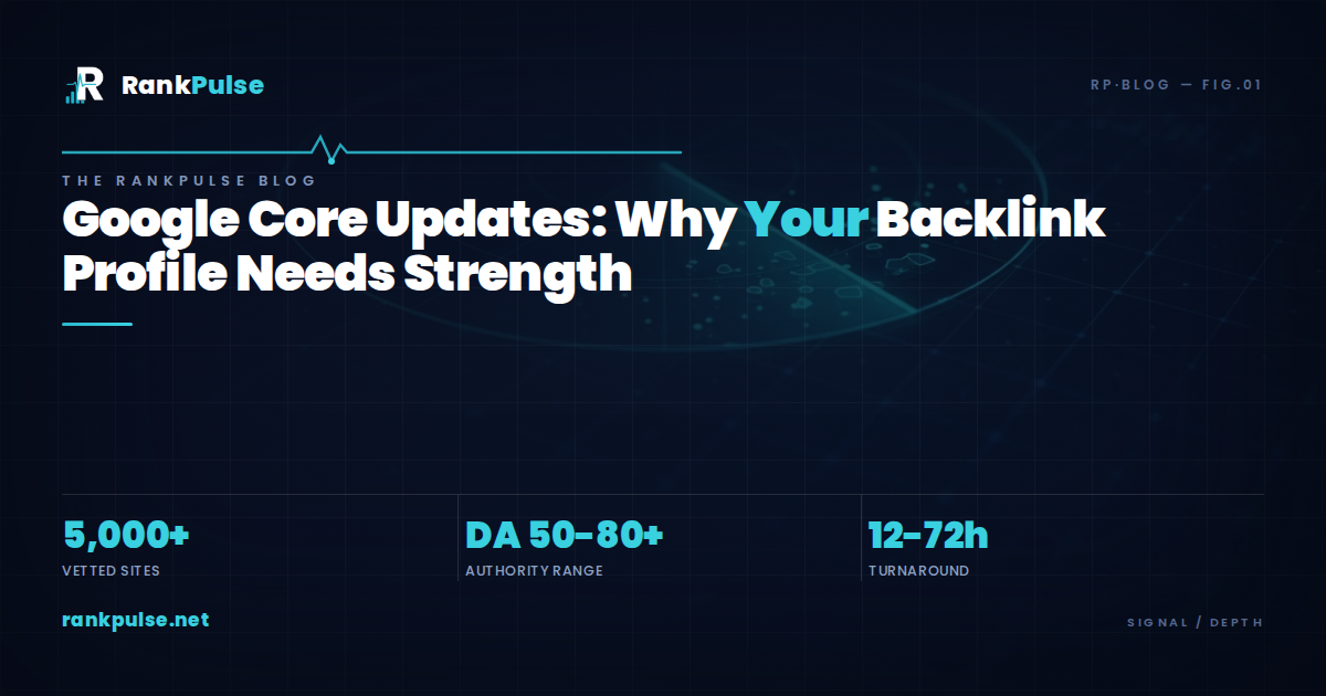 Google Core Updates: Why Your Backlink Profile Needs Strength