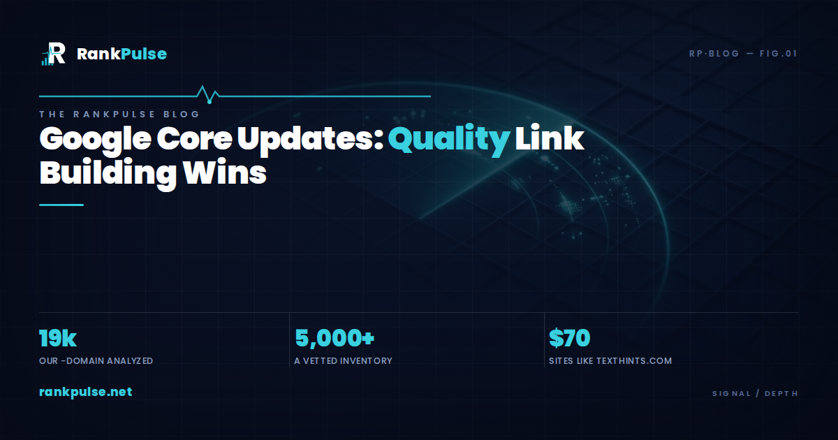 Google Core Updates: Quality Link Building Wins