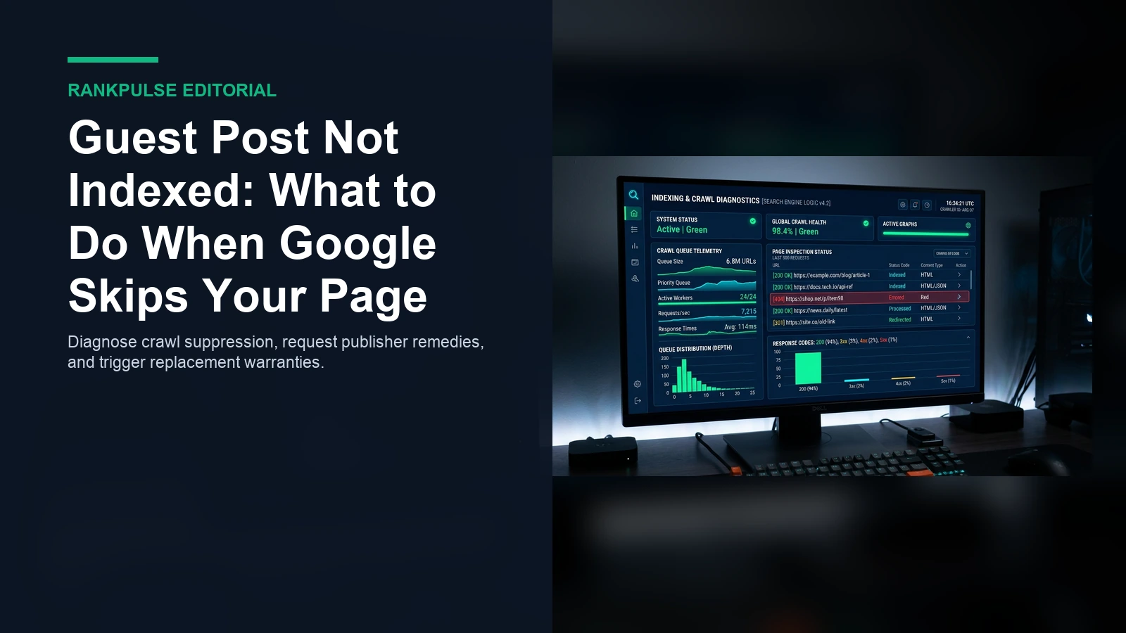 Troubleshooting when a guest post is not indexed by Google