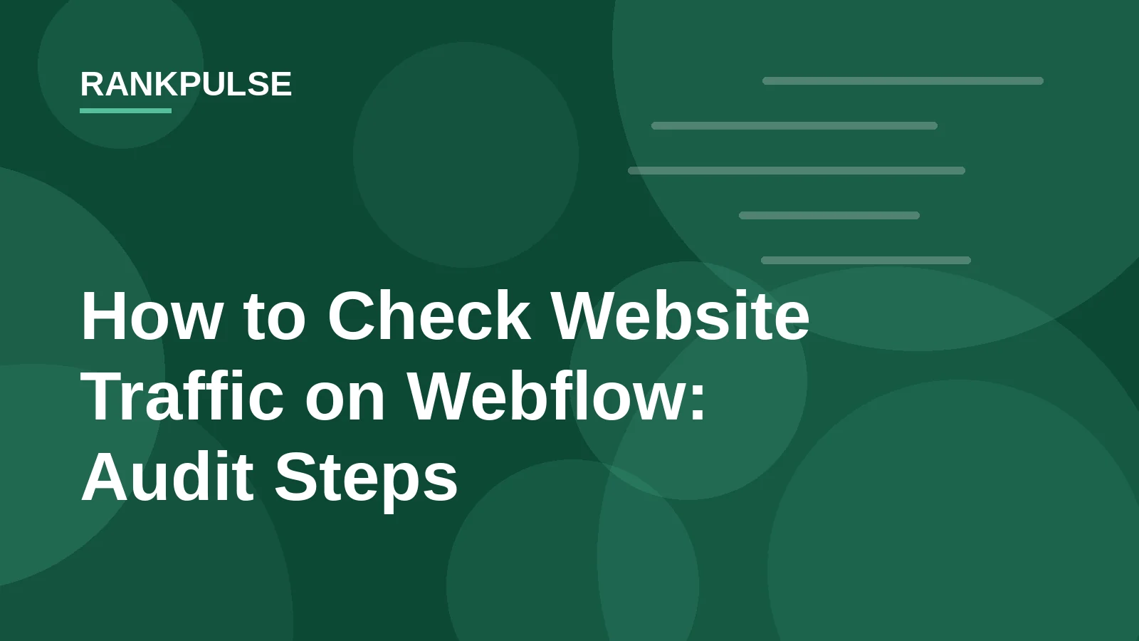 How to Check Website Traffic on Webflow