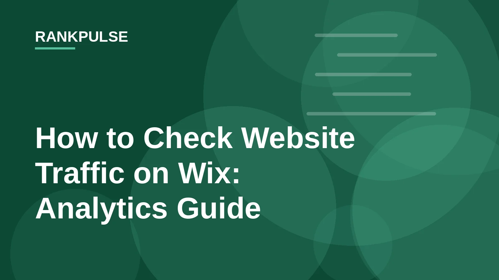 How to check website traffic on Wix analytics dashboard and traffic reports