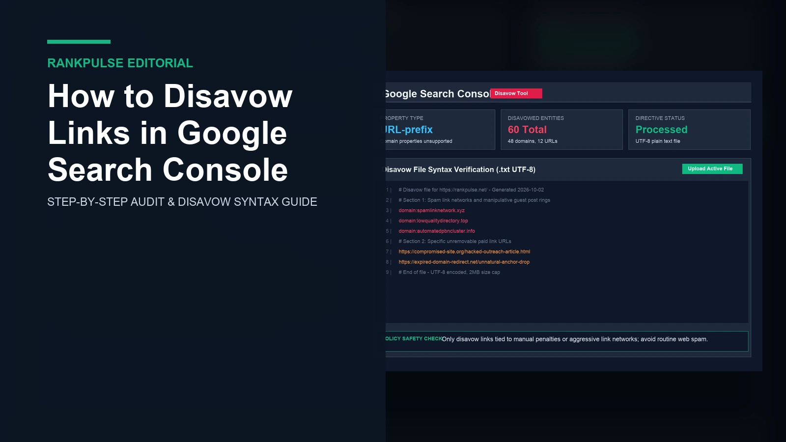 How to disavow links in Google Search Console