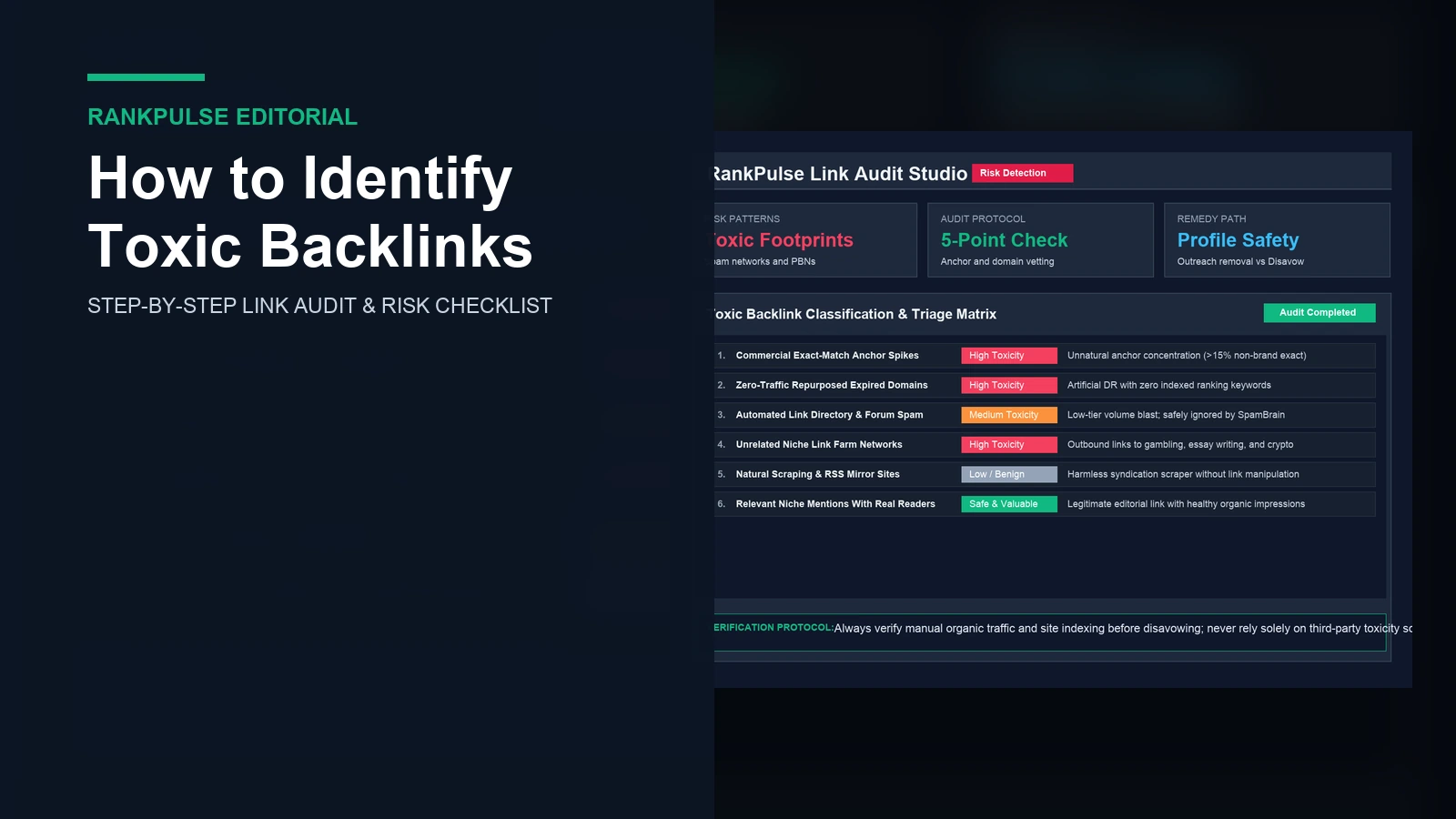 How to identify toxic backlinks