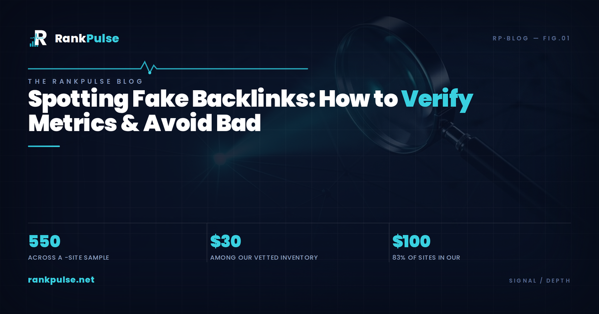 Spotting Fake Backlinks: How to Verify Metrics & Avoid Bad