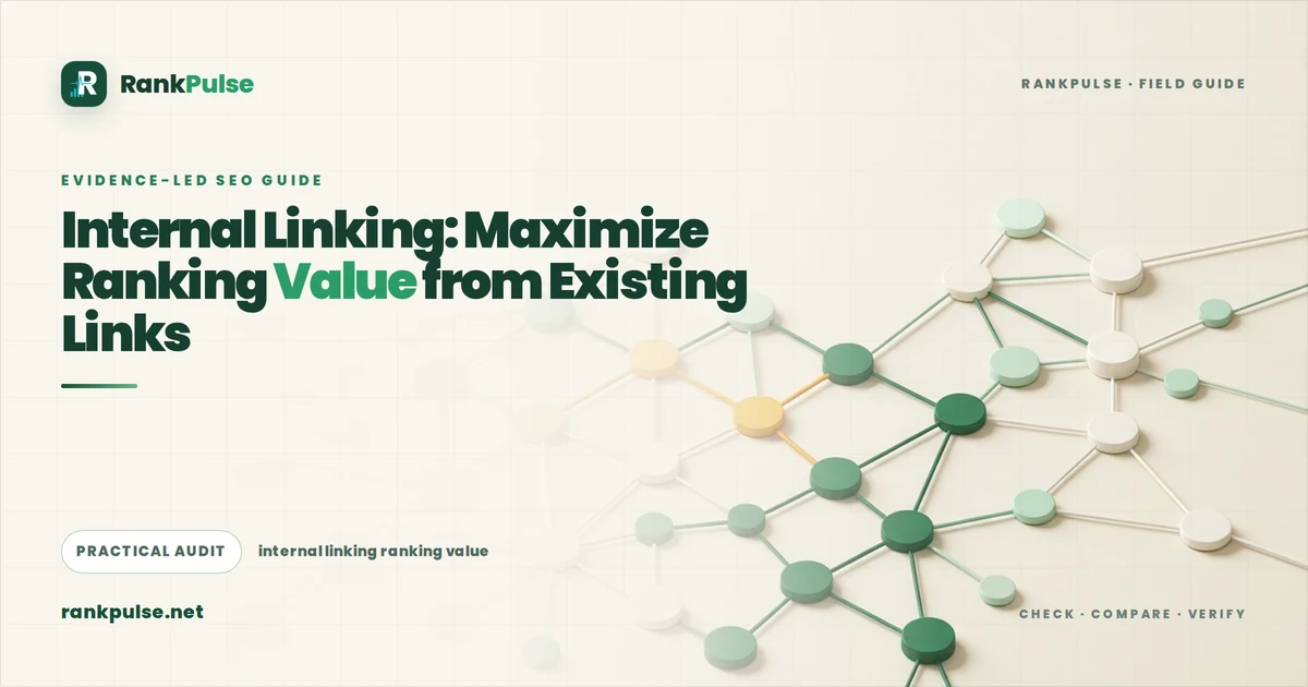 Internal Linking: Maximize Ranking Value from Existing Links