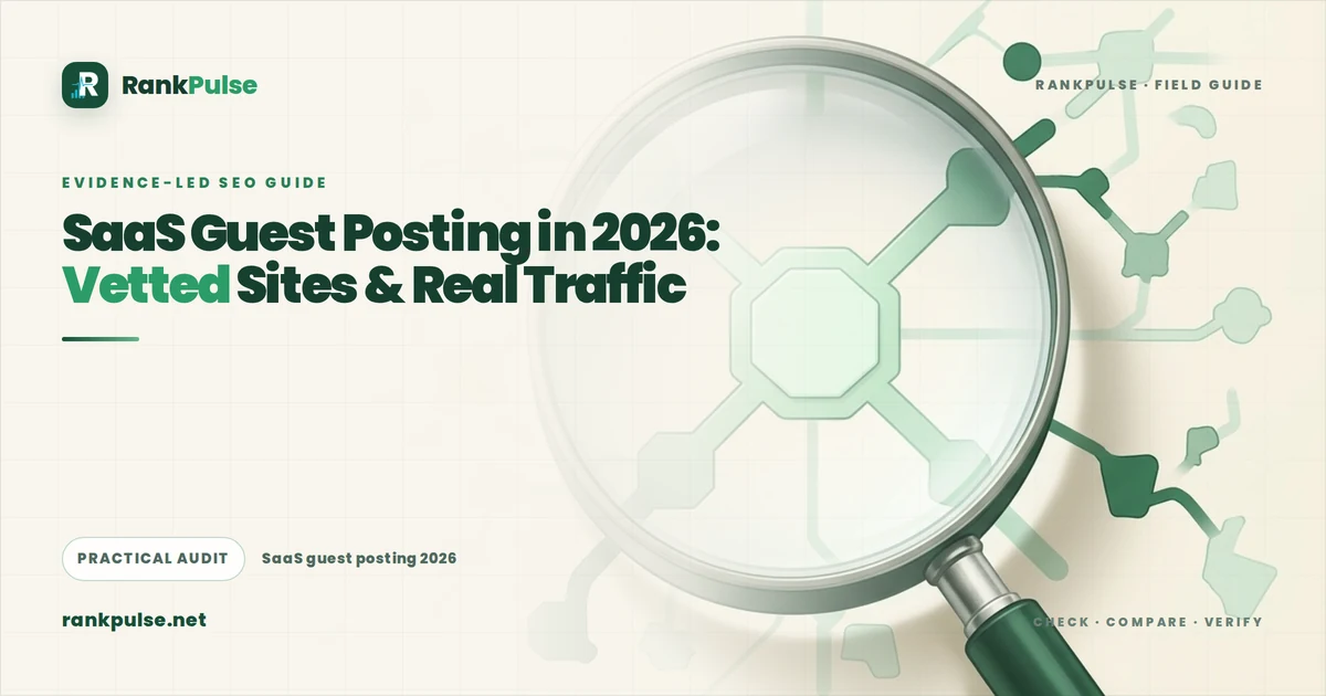SaaS Guest Posting in 2026: Vetted Sites & Real Traffic